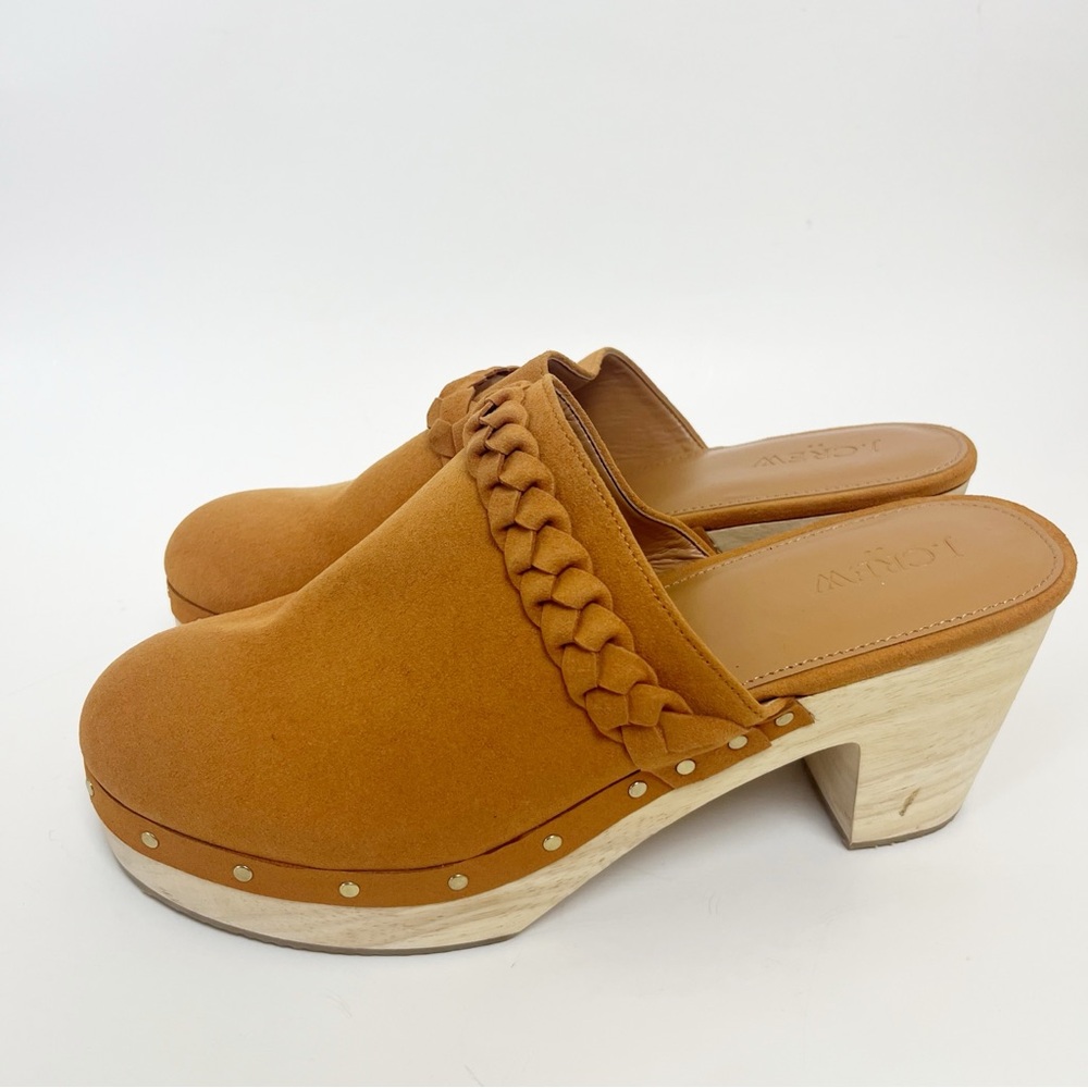 J. Crew Suede Braided Brown Clogs Size 9.5 - Picture 5 of 7